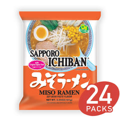[SAPPORO ICHIBAN] Miso Flavor Ramen - 1 BOX (24 pouches)