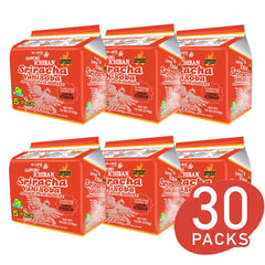 [SAPPORO ICHIBAN] Sriracha Yakisoba, Spicy Chow Mein - 1 BOX (30 Pouches)