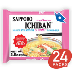 [SAPPORO ICHIBAN] Shrimp Flavor Ramen - 1 BOX (24 pouches)